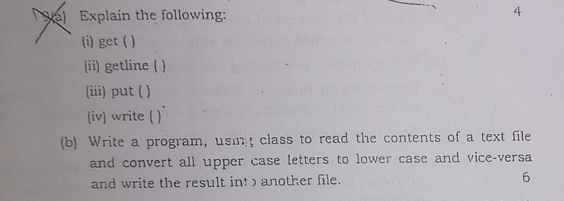  SUBJECT =OOP { C ++ } Explain the following: 4 (i)