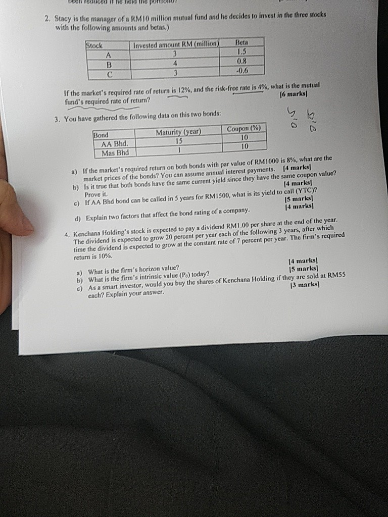 pls answer question 2 3 4 many thanks 2, Stacy is