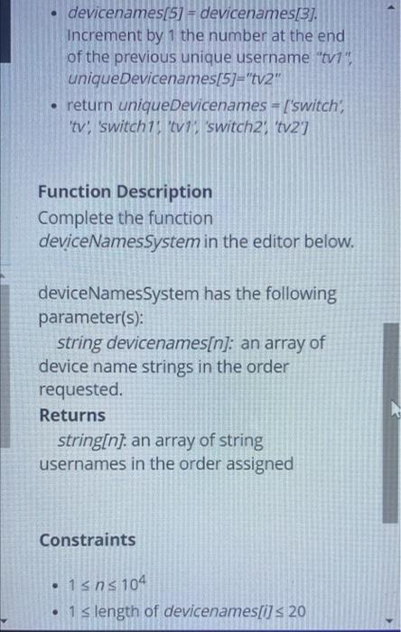 of the questions attached below Create unique device names to be used