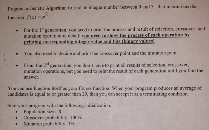 the program must be in C language what information do you need