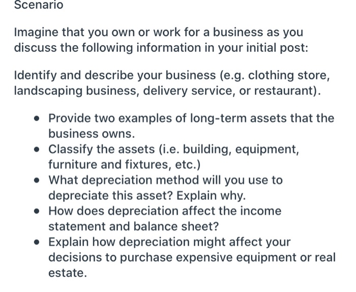 Acquisition and depreciation of long-term assets are important to understand because these