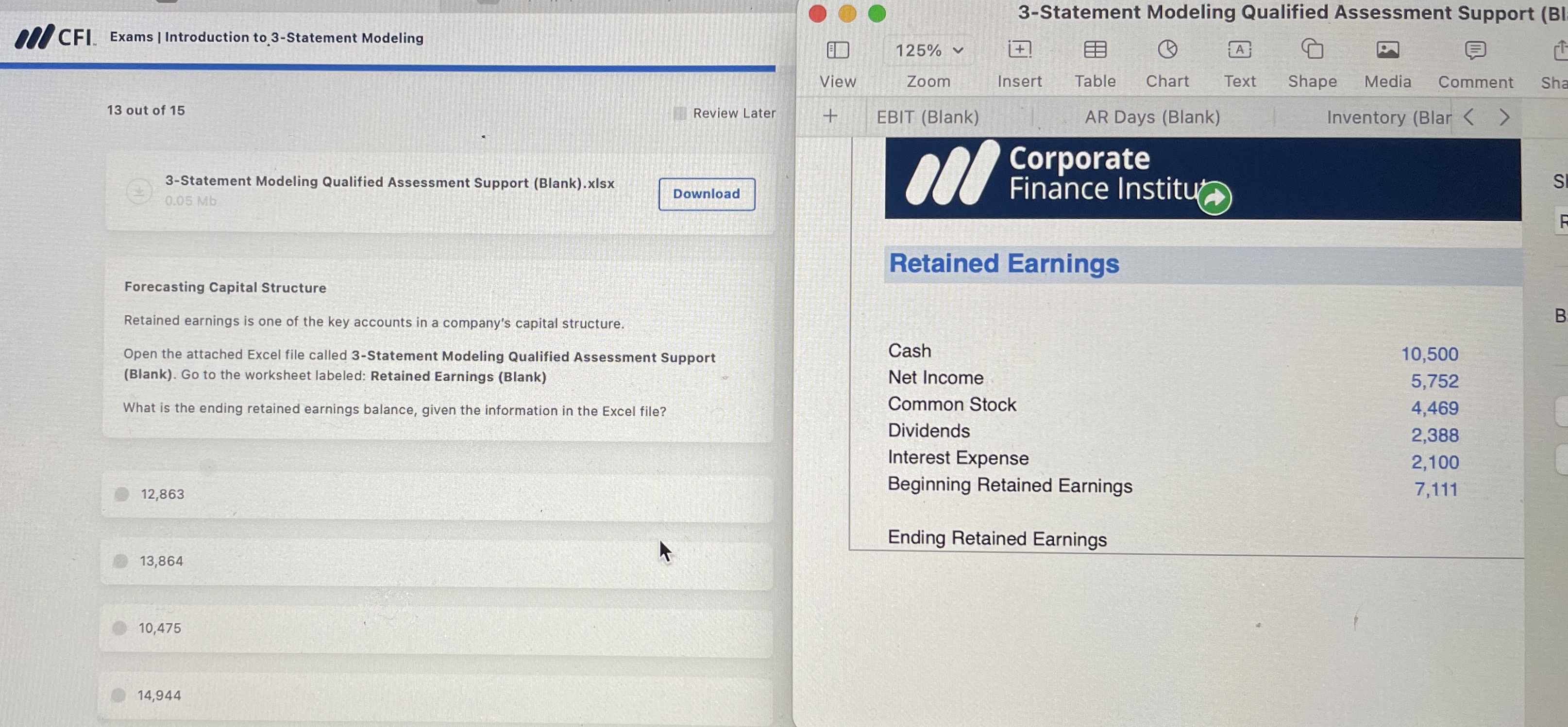  Forecasting capital structure What is the ending retained earnings balance, gibe