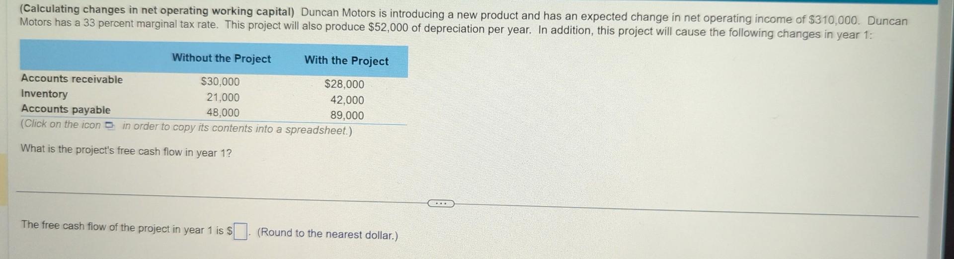 I need help Solving this question thank you! (Calculating changes in net