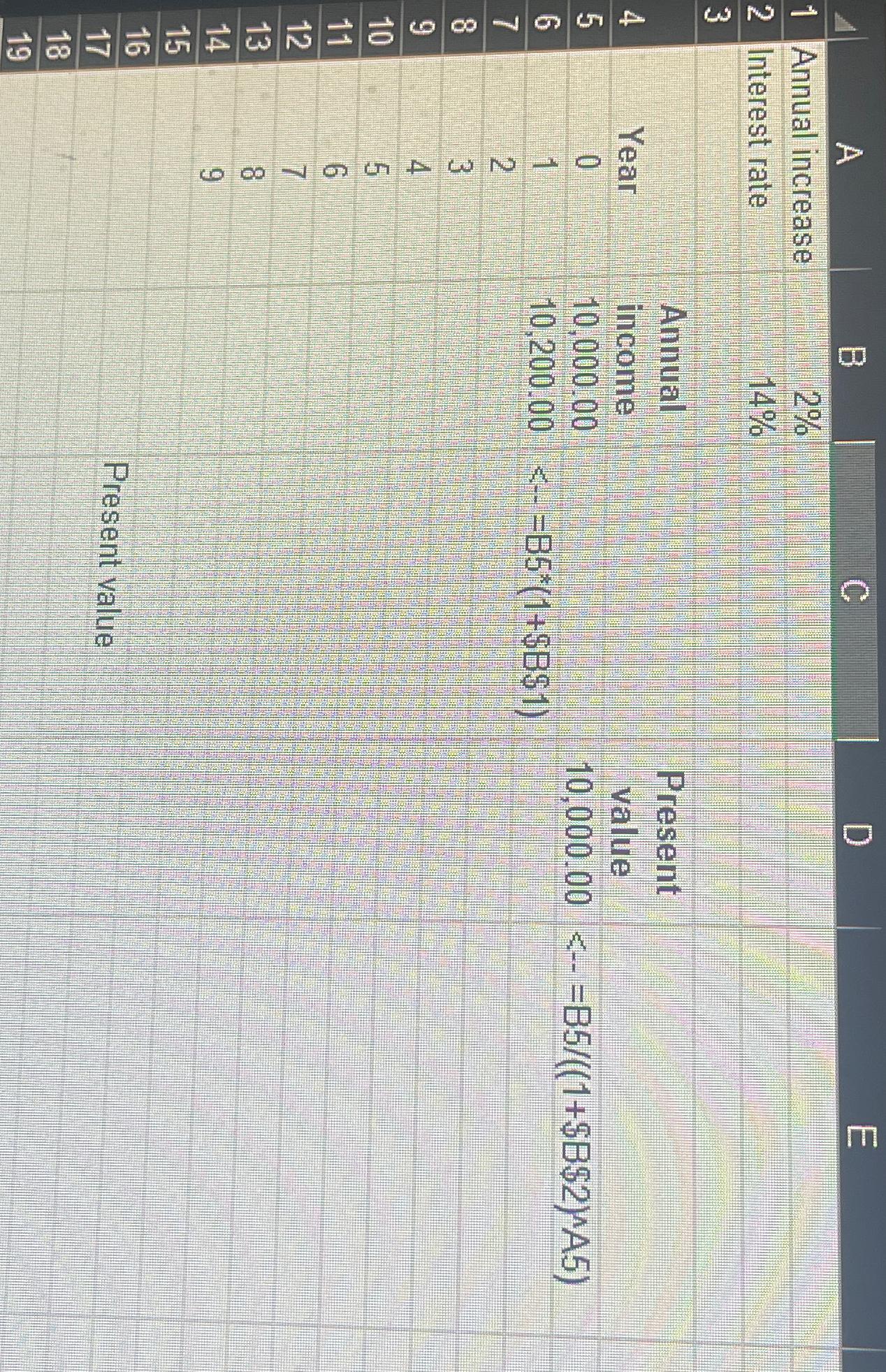  Calculate Annual Income and Present Value using Excel functions 