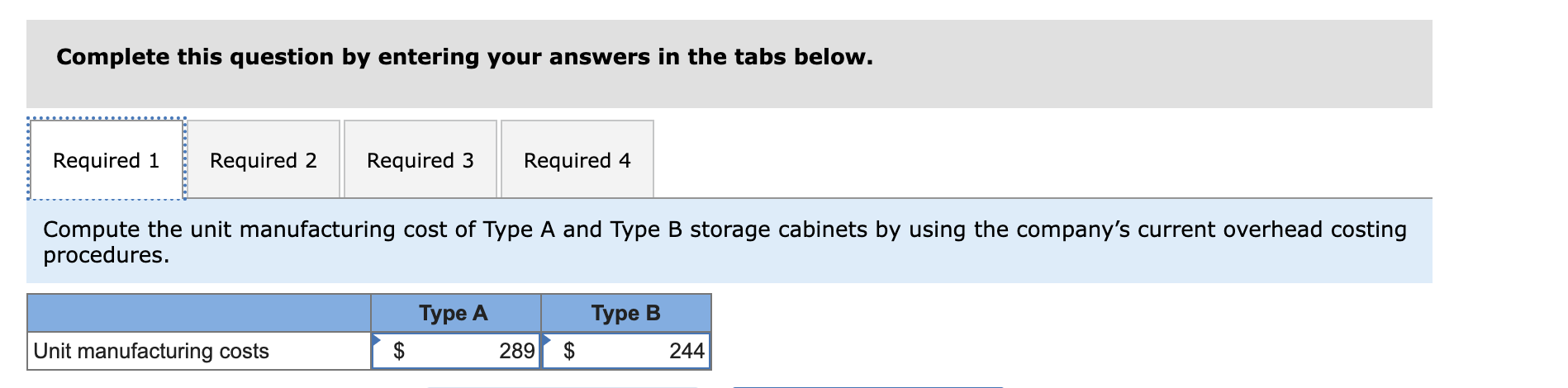 the blank cells Maxey \& Sons manufactures two types of storage cabinets-Type