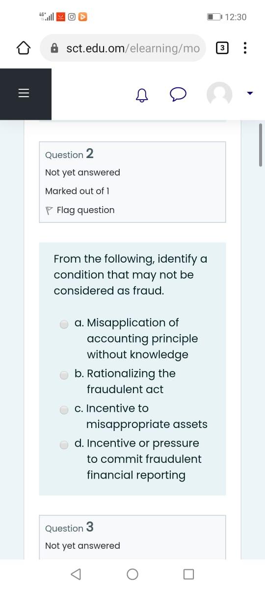 12:30 8 sct.edu.om/elearning/mo 3 E Question 2 Not yet answered Marked
