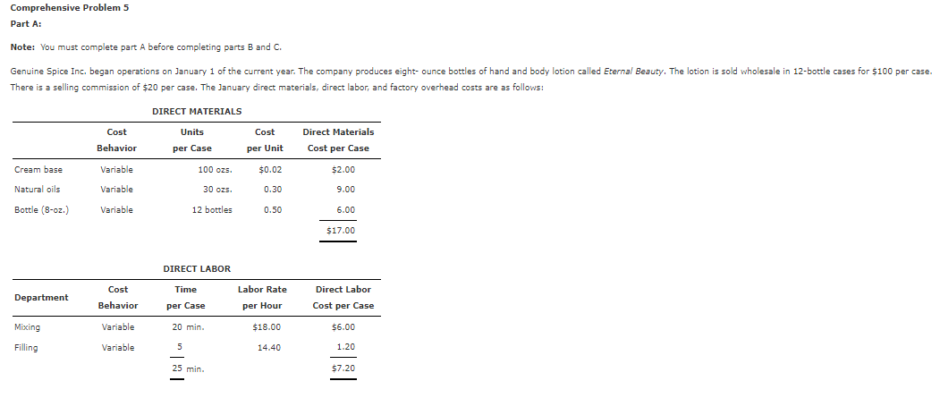  Part A: Note: You must complete part A before completing parts