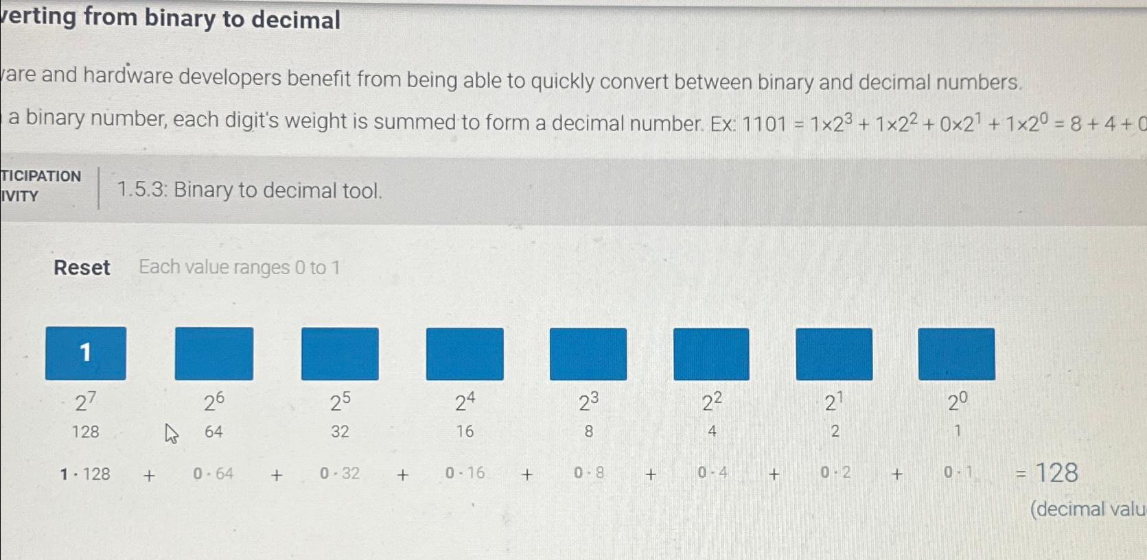  lerting from binary to decimal are and hardware developers benefit from