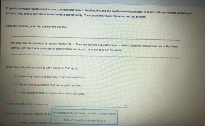  Preparing effective reports requires you to understand report classifications and the