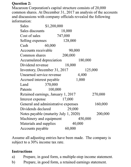  Pleaee help me with the above accounting question, both a &