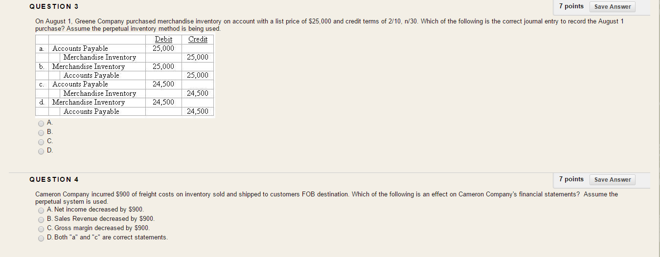 of a product cost? O Cost of goods purchased for resale B.