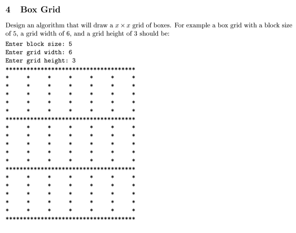 Required to use Python as programming language and Nested For Loop 4