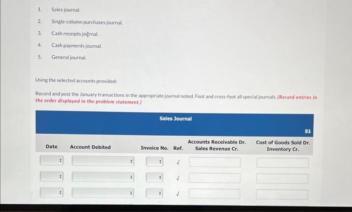 was 60% of the sales price. During January. Crane completed the following