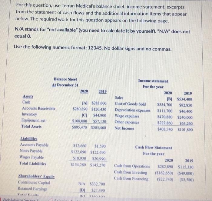  ANSWER ASAP PLEASE AND THANK YOU For this question, use Terran