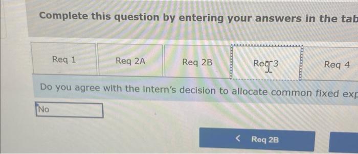 took the prior month's companywde income statement and prepared the absorption format