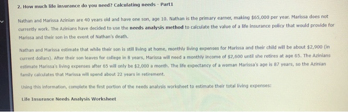  2. How much life insurance do you need? Calculating needs -