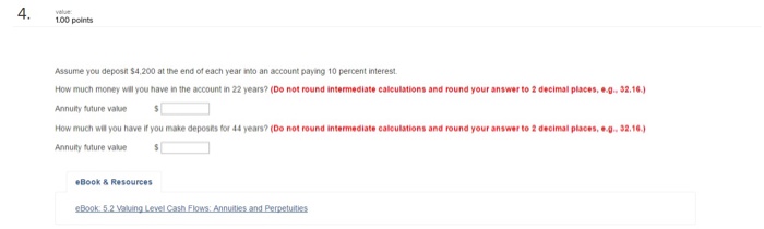  Do this please answer Assume you deposit $4, 200 at the