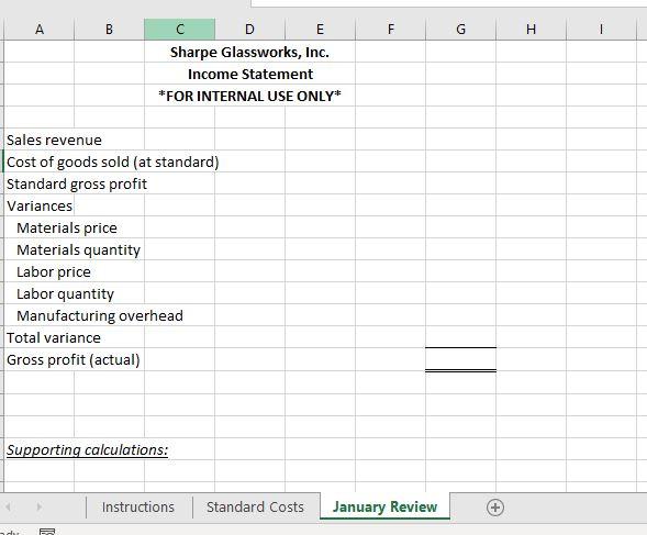 STANDARD COSTING Direct materials Sand makes up about 85% of the weight