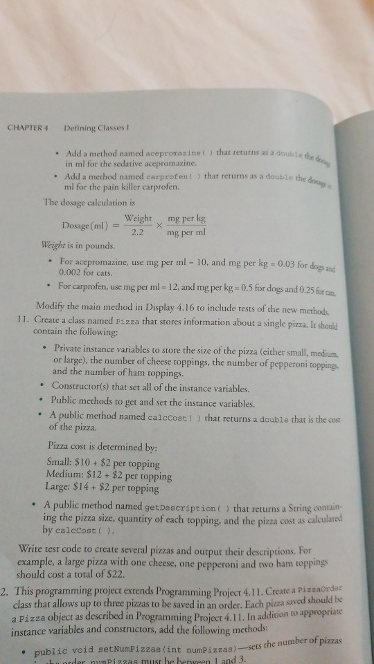  write java program question num 11 CHAPTER 4 Defining Classes I