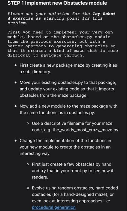 create_obstacle(): global obstacle_list num_of_obstacles = random.randint(0,11) if num_of_obstacles == 0: return []