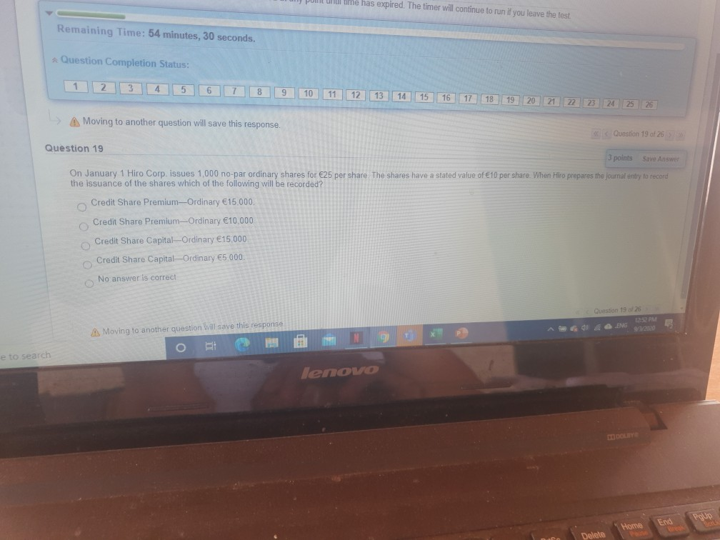 Un time has expired. The timer will continue to run if