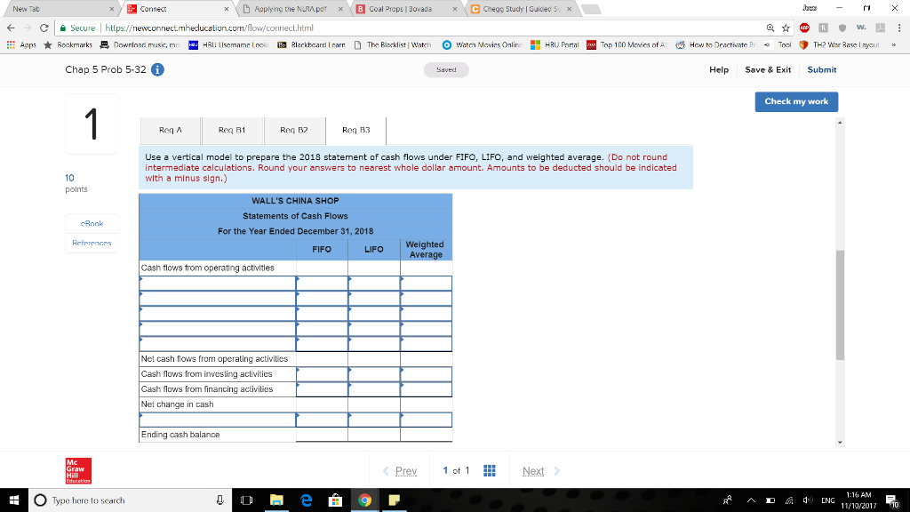 my it Chap 5 Prob 5-32 G Help Save & Exit Submit