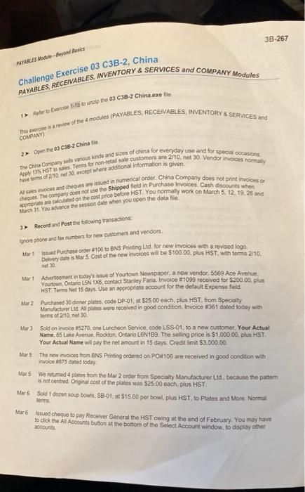  3B-267 PYAR ES de-Beyond Boss PAYABLES, RECEIVABLES, INVENTORY & SERVICES and