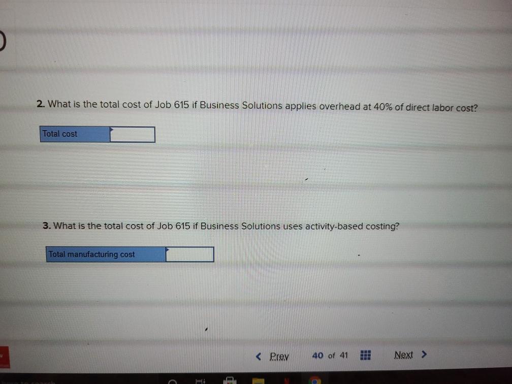 After reading an article about activity-based costing in a trade journal for