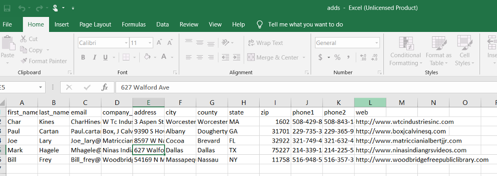 Review View Help Tell me what you want to do Calibri General