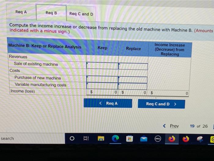 considering replacing one of its old manufacturing machines. The old machine has