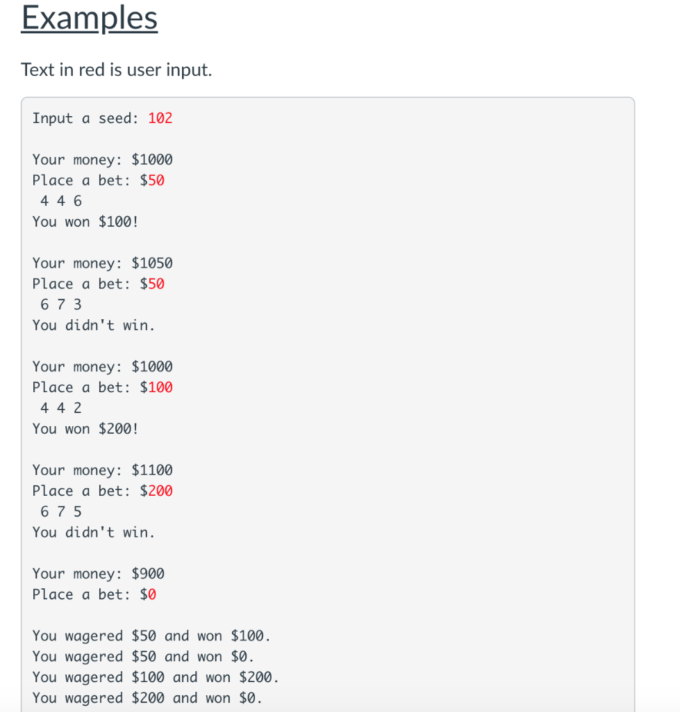 of $50 and win $100 then that is a net gain of