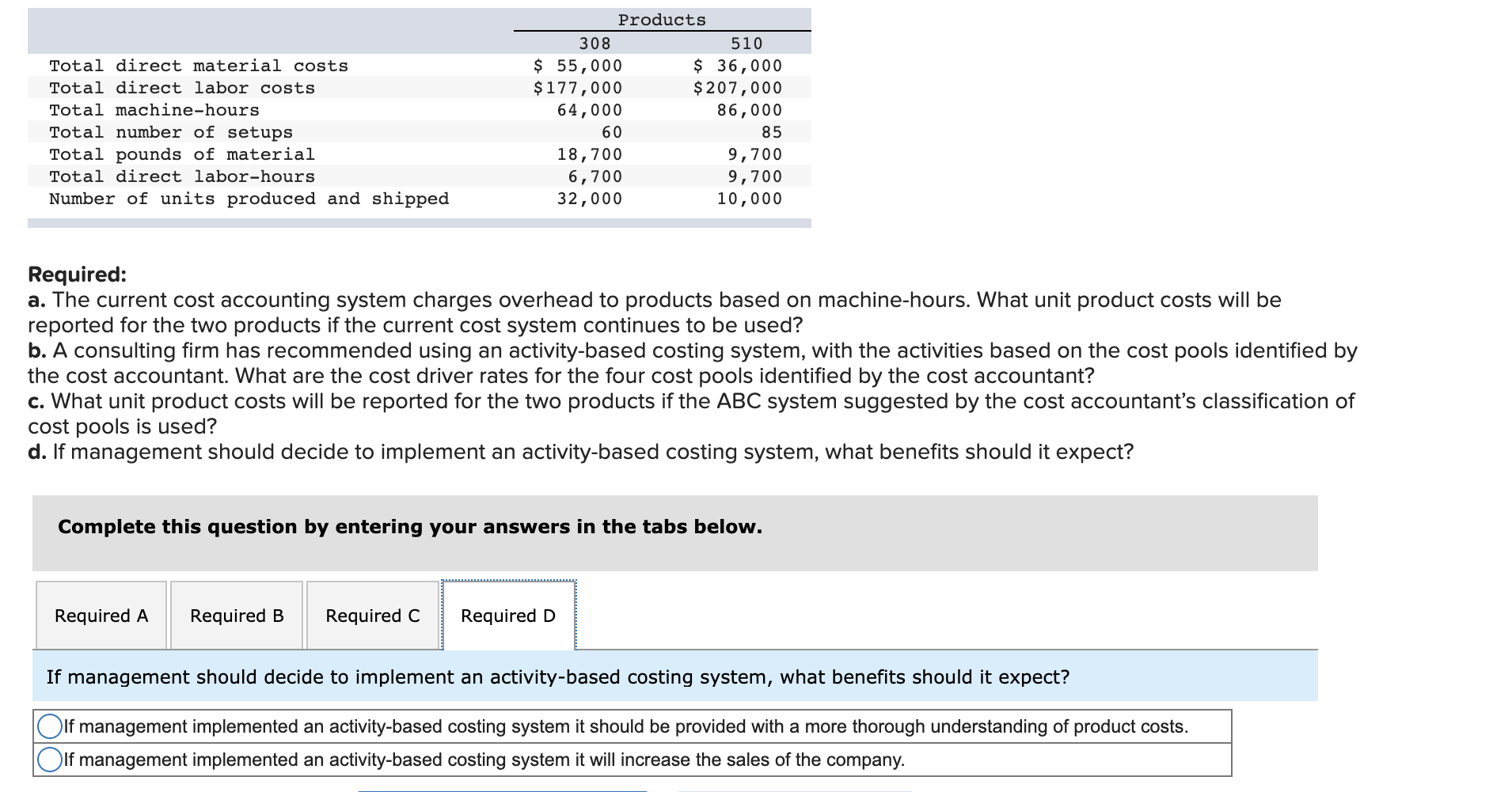 costing system. Bob Miller, the plant controller at UM, has decided to
