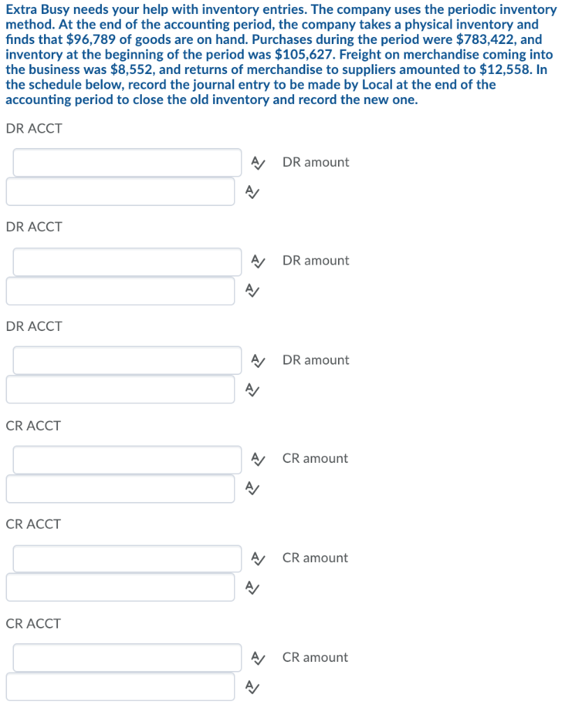 transaction using the periodic method. For account titles use the account names