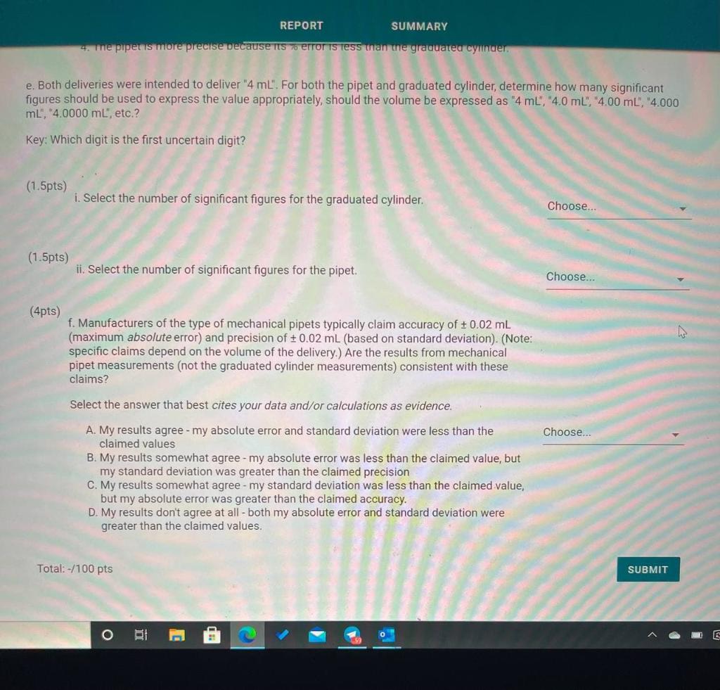 el REPORT SUMMARY Table view List view Density of object analysis Diameter