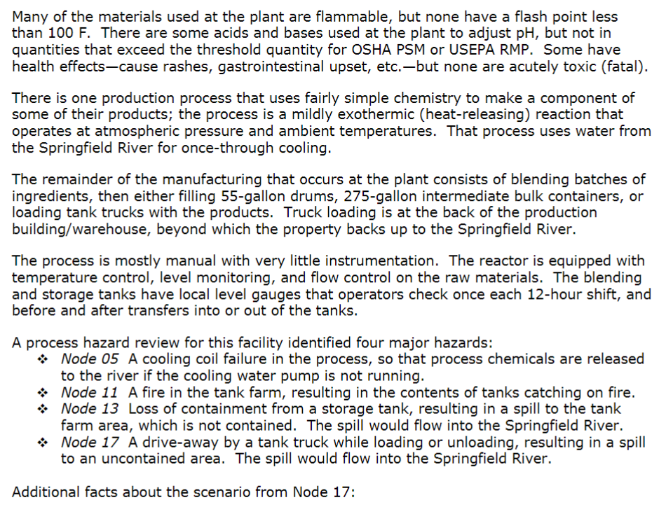 described in the accompanying worksheet, suggest two means of reducing risk, one