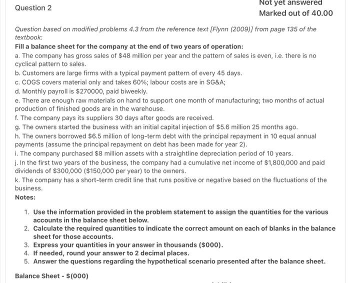 please answer the whole thing, its one whole question Question based on