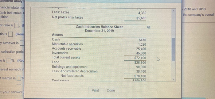 2018 and 2019 the company's o B $160,000 106,300 $53,700 | (Rour