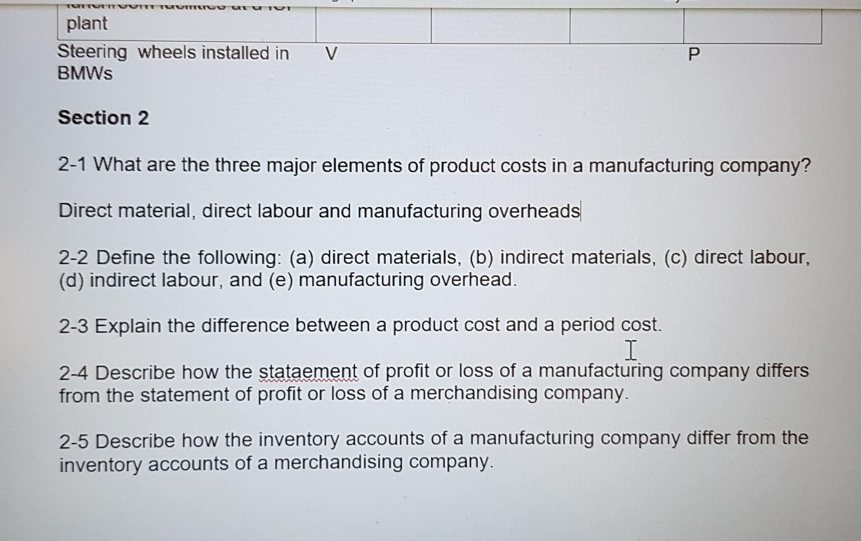Explain the difference between a product cost and a period cost. TORTTUTVUITT