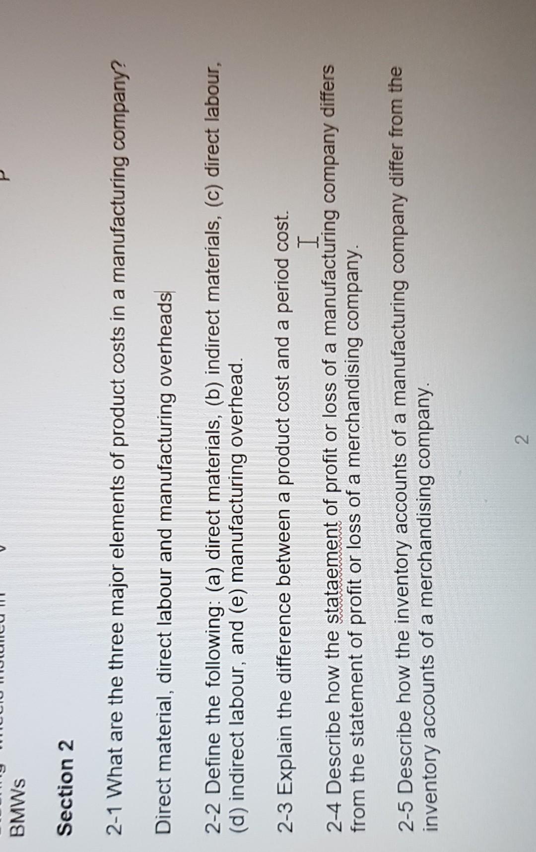 TUOTTEILUUUTUT plant Steering wheels installed in BMWs V Section 2 2-1 What