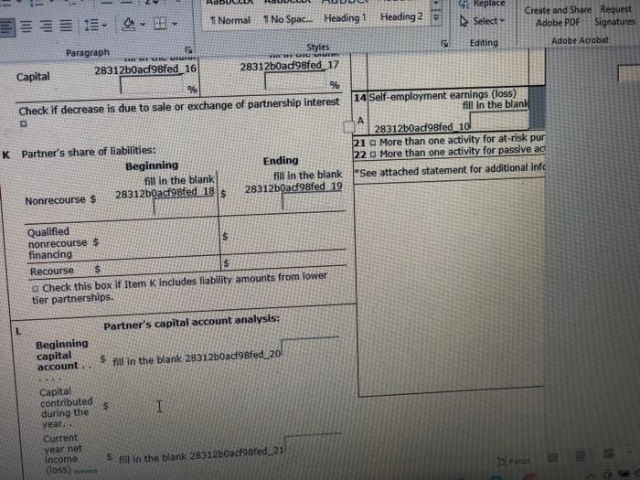 partners. The following information about Actions for the current year is obtained