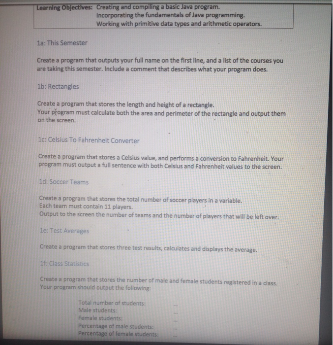 Hi good day i need help with intro to java homework Learning