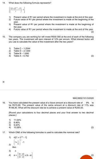 please answer from 14 to 17 14. What does the following