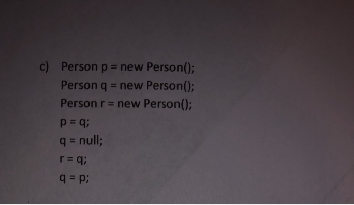 defined in question 1)). Indicate on the object diagram any alias and