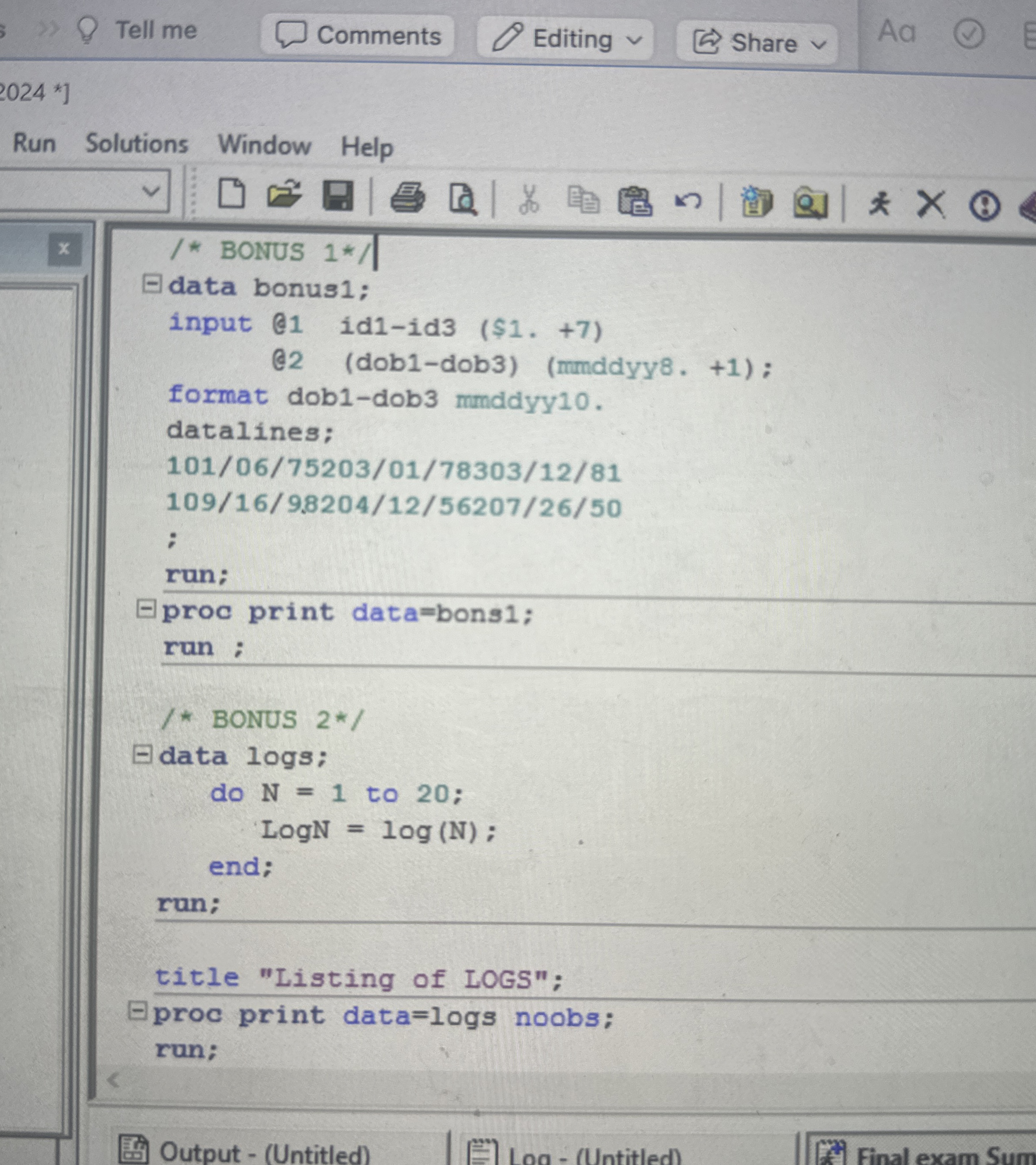  This two programs are running but not correctly. Please find what