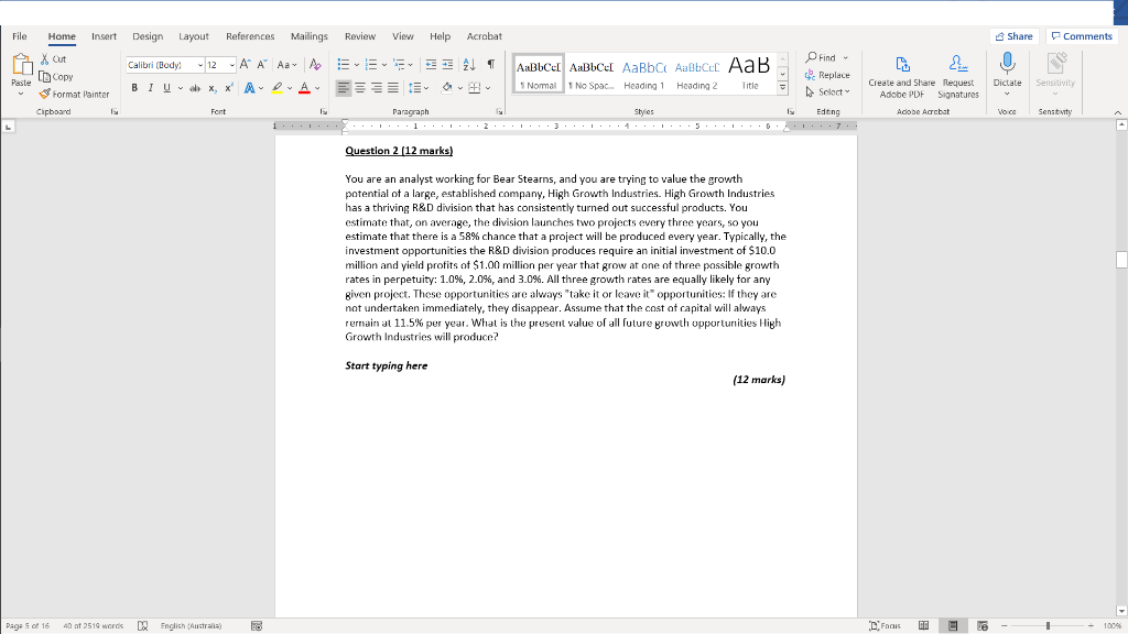 File Home Insert Design Layout References Mailings Review View Help Acrobat