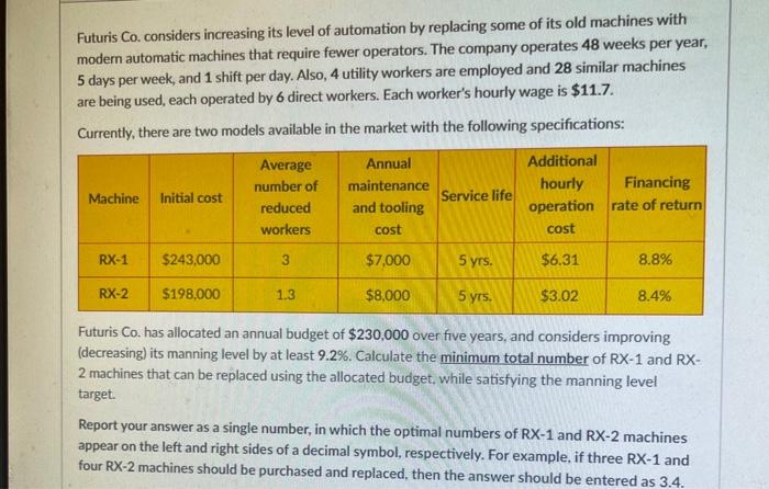 Use excel solver for this problem. list steps on which constraints are