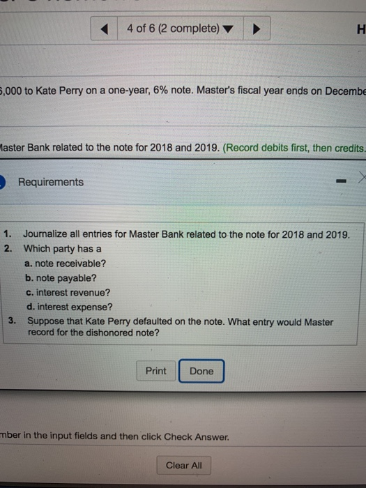 0 of 10 pts 4 of 6 (2 complete) E8-23 (similar to)