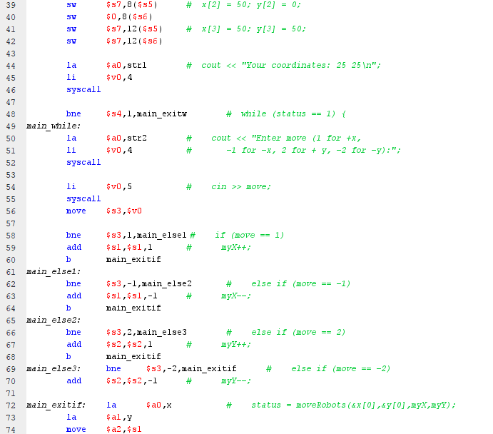 in C:\Users\Downloads\FinalPJ.asm line 169: Runtime exception at 0x004001dc: address out of range