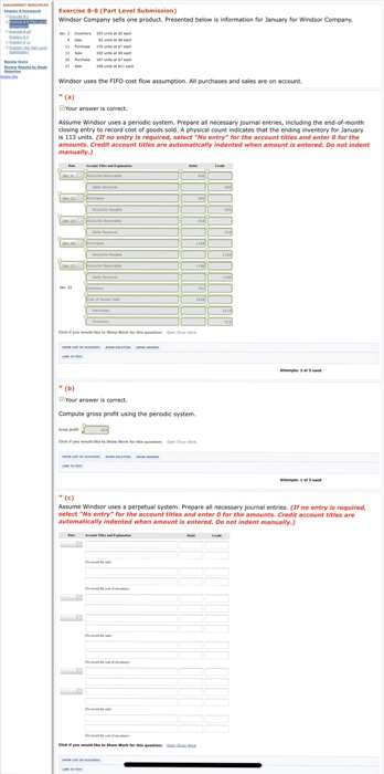  please complete part c Windsor Cempany sels one preduct Presented belom