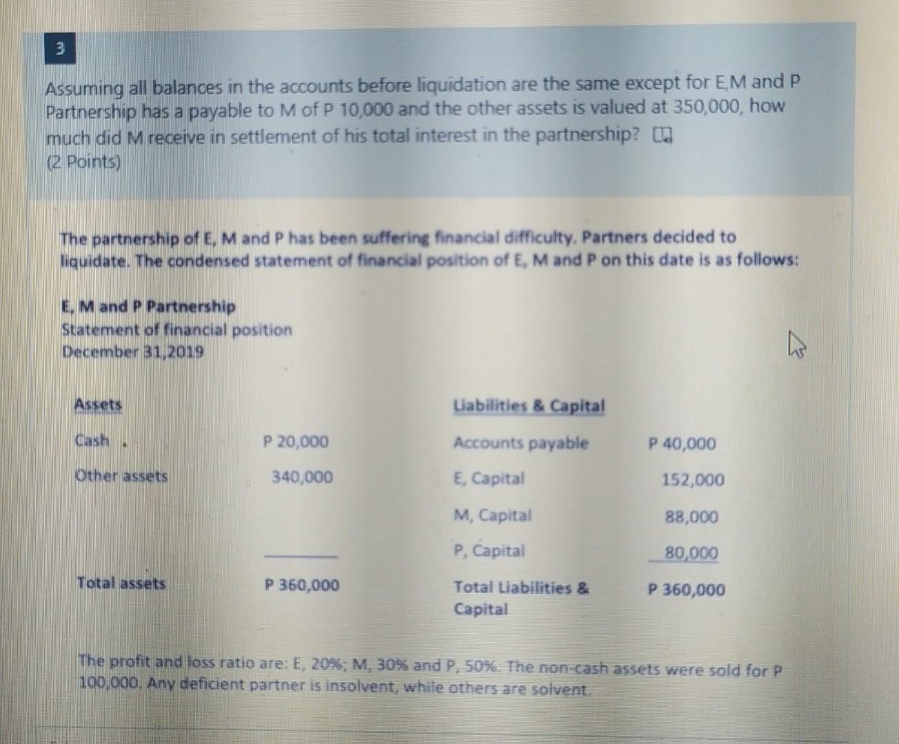 please answer the 2 questions immediately thankyou 3 Assuming all balances